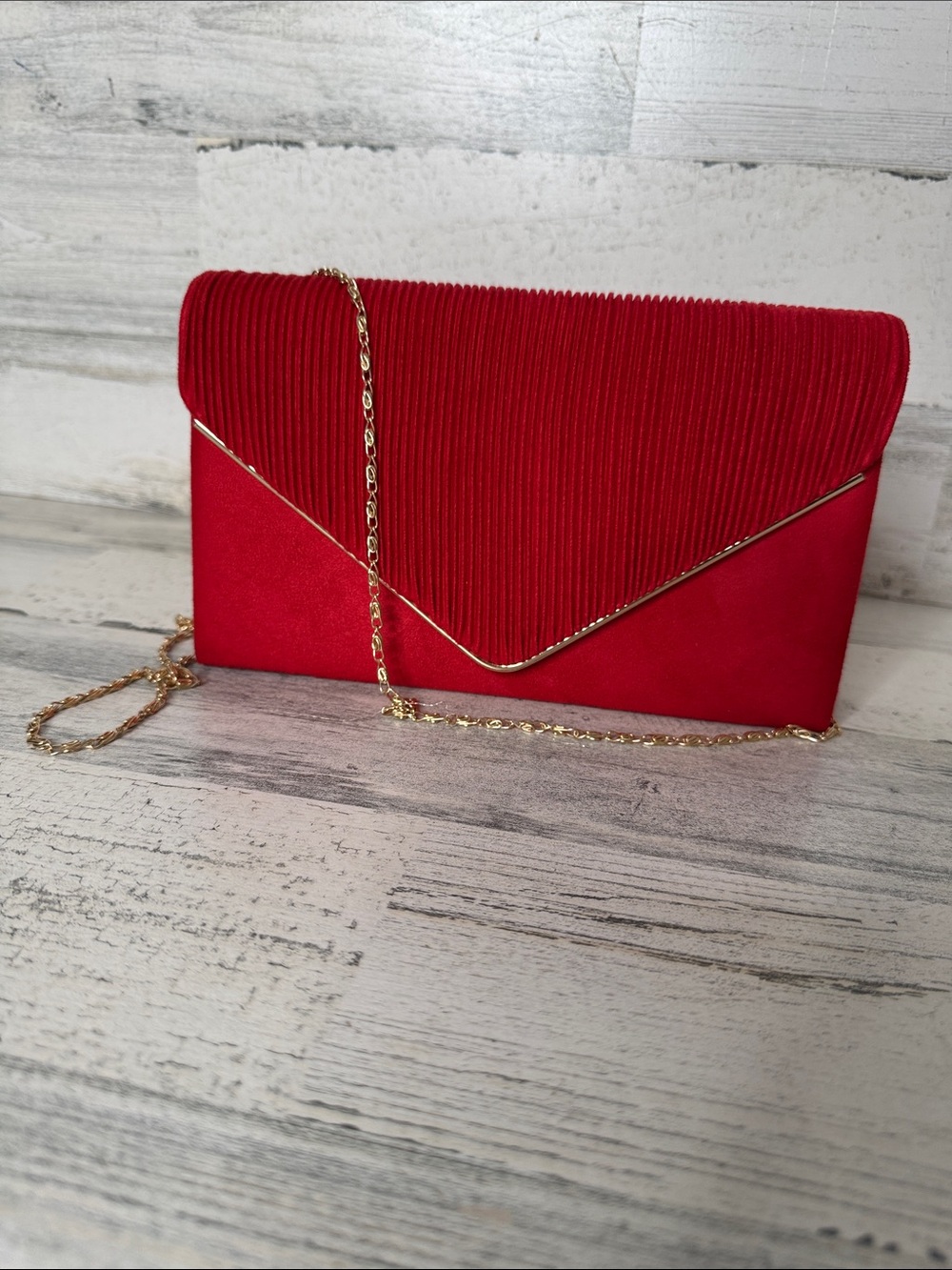 Red & Gold Clutch Purse - Picture 1 of 8